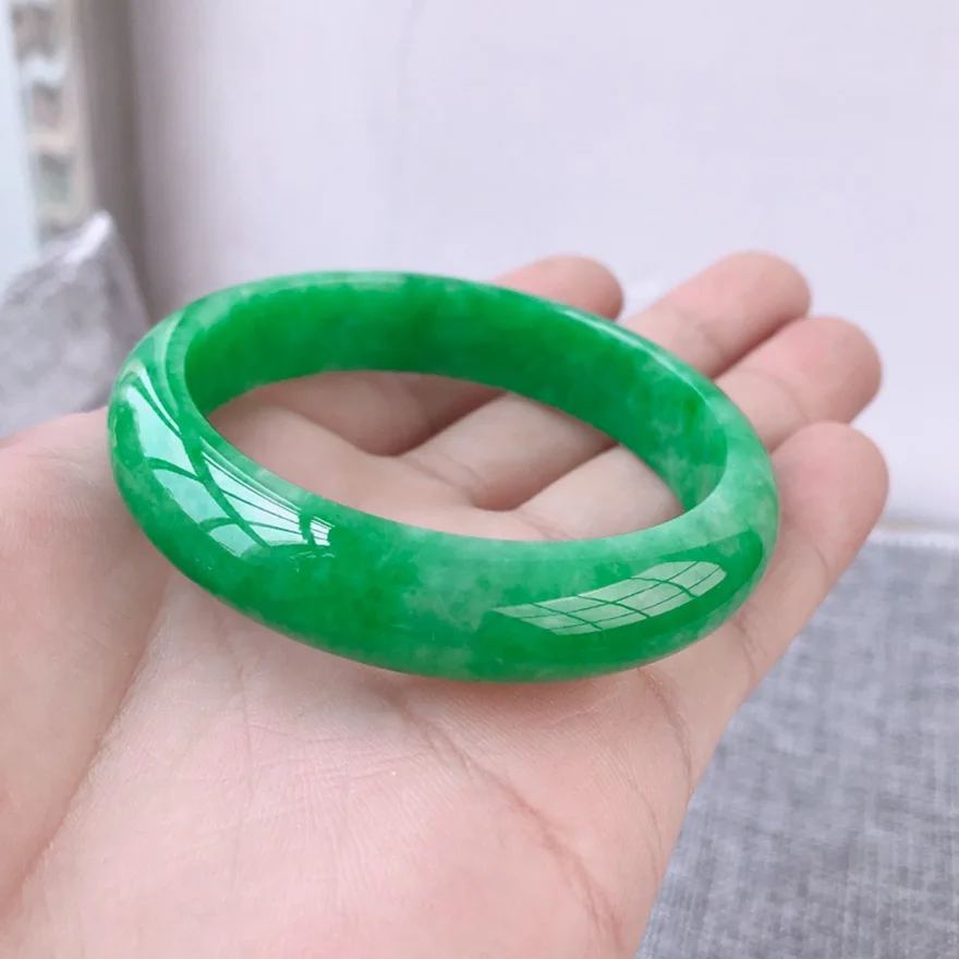 

zheru Jewelry Natural Burma Jade 54mm-62mm bracelet Exquisite Princess bracelet send girlfriend send mom
