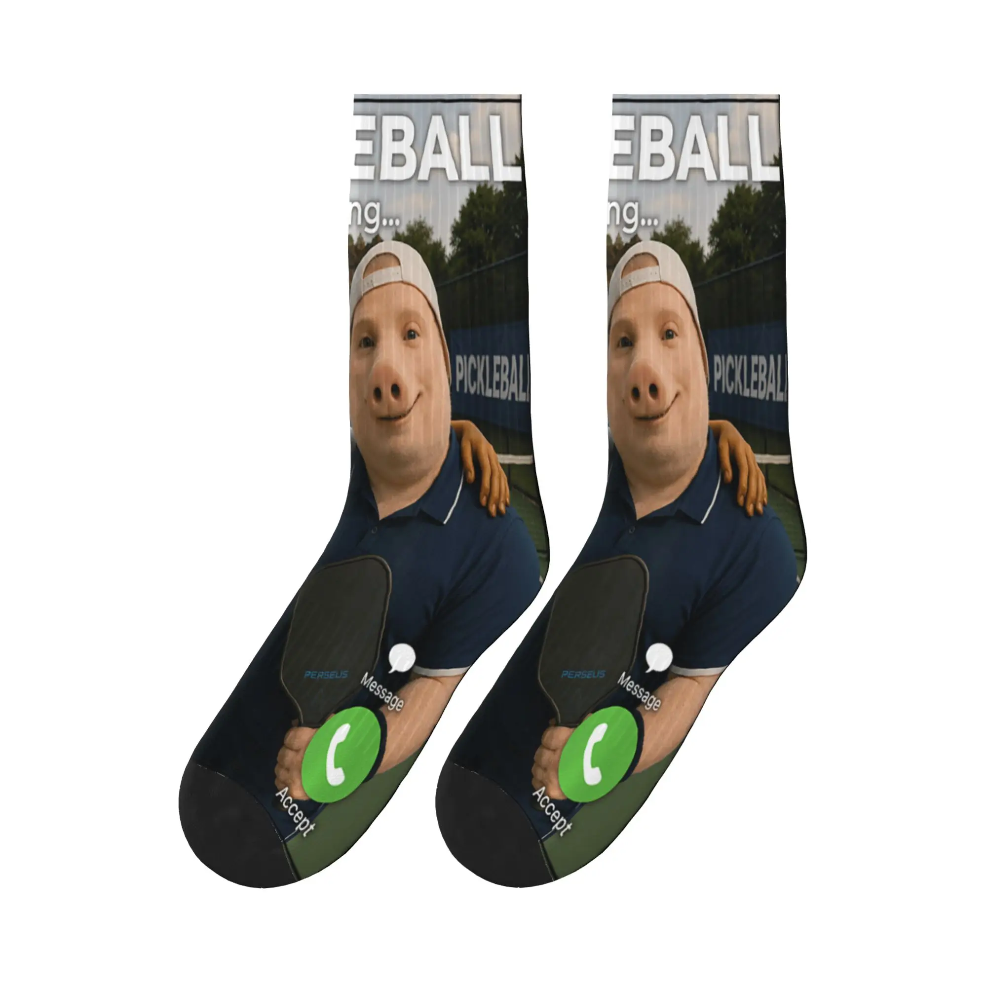 Tung Sahur John Pork Pickleball Calling The Court Waiting Socks Winter Stockings Fashion Men Socks Graphic Outdoor Anti Socks
