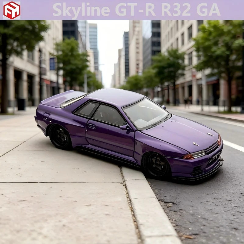 FH 1/64 Skyline GT-R R32 GA Wide-body Conversion  Alloy Die Casting Car Model Collection Model Boy Gift Christmas Gift