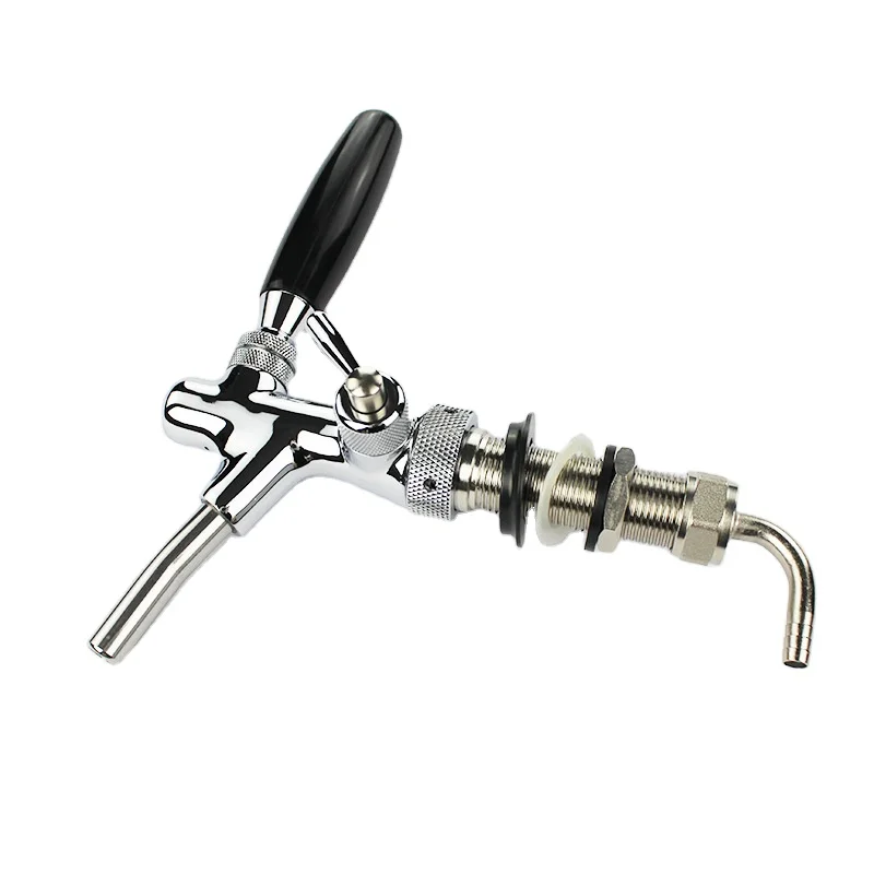 Factory Price Adjustable Draft Beer Keg Tap, Chrome Plated Beer Keg Faucet With 4 Inch  Shank for Homebrew Beer Kegging