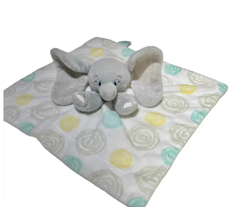 New Cute Kids Elephant Security Blanket Soft  Baby Toy Burp Cloths Towels Handkerchief for Children