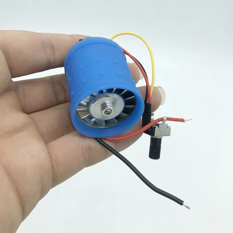 

DC9/12/24V 5A 3.5A Mini Brushless Motor 100000RPM High-speed CNC Aluminum Alloy Impeller Ducted Fan Stepless Speed Regulation`