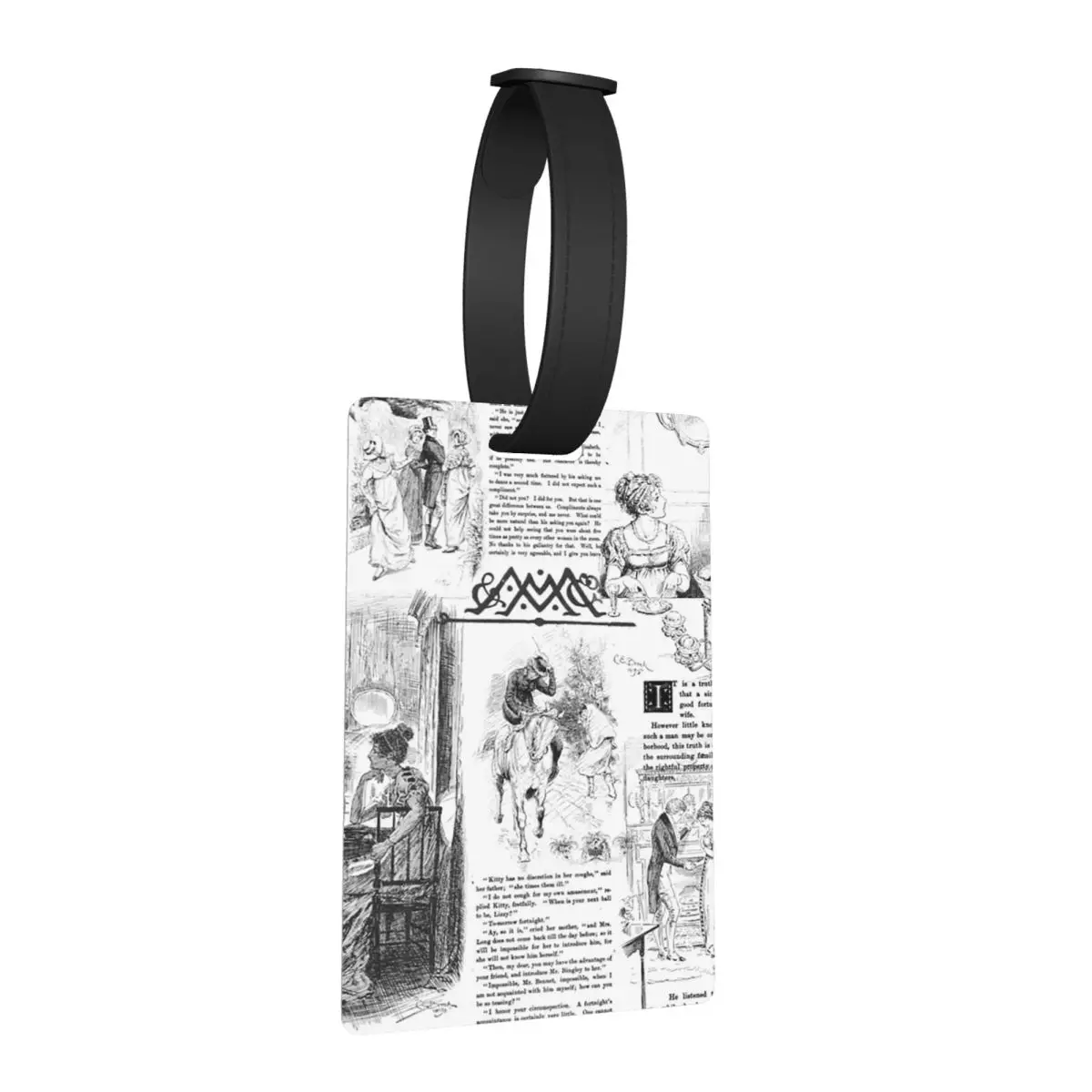 

Pride And Prejudice - Pages Luggage Tags Suitcase Accessories Travel Cute Baggage Boarding Tag Label Holder ID Name Address