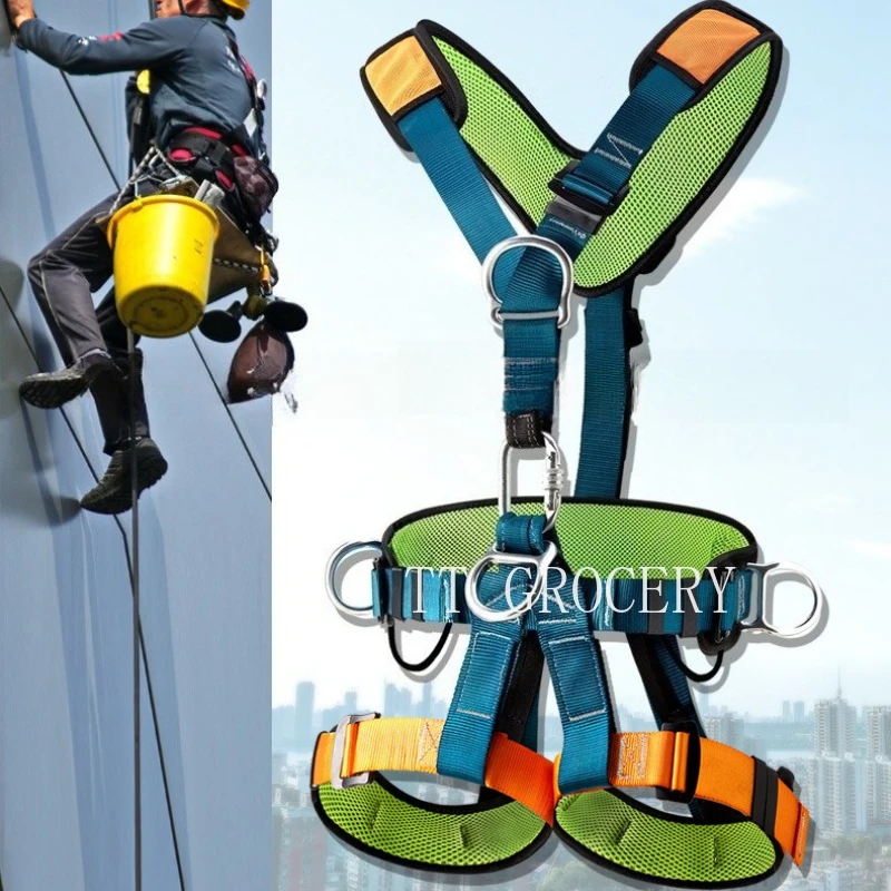 

Climbing Harness Adjustable Fall Protection Harness Detachable Fall for Men Tree Climbing Gear Hunting Harness