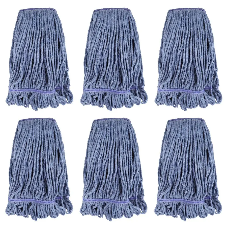 

Heavy Duty Mop Heads Replacement 6 Packs Industrial Wet Mop Head for Floor Cleaning Commercial Products Looped End String Head R