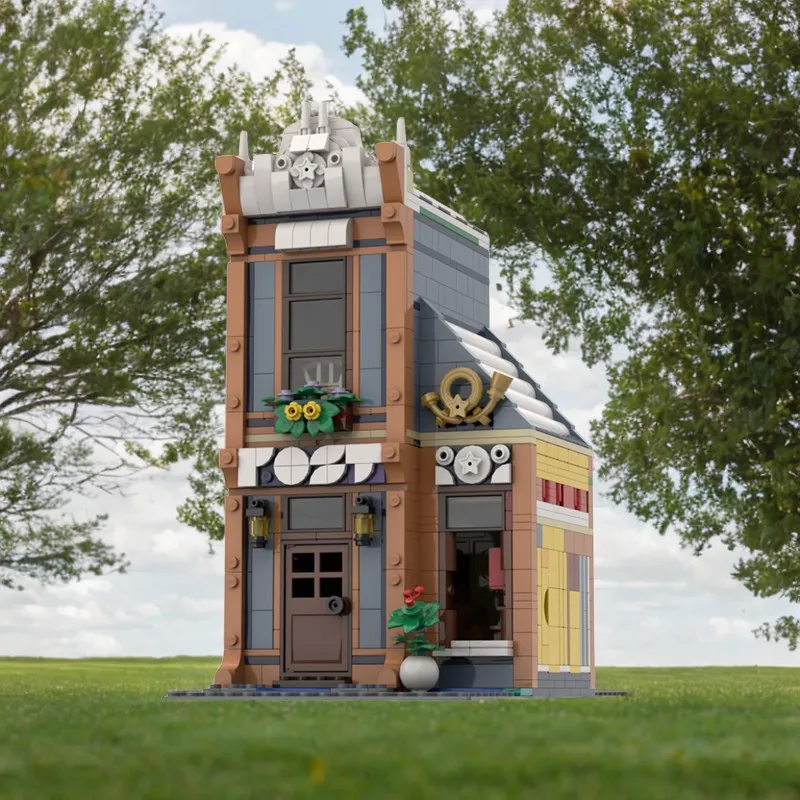 

1208 шт. MOC почтовые образовательные блоки для офиса, модульные здания, игрушка в подарок для детей, развитие творчества