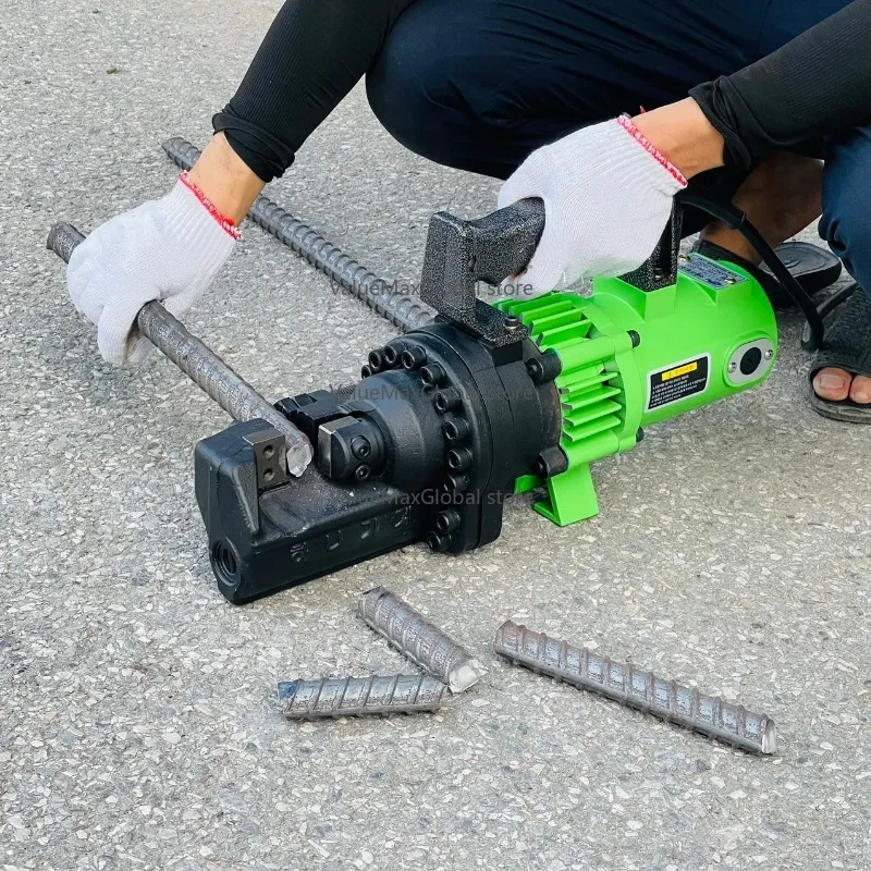 قاطع حديد التسليح الهيدروليكي مقاس 25 مم |   آلة القطع الكهربائية للمعادن - قاطعة حديد مع شفرة بديلة، معدات البناء