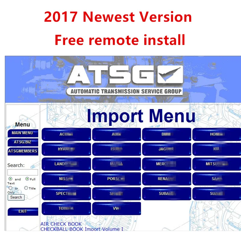 ATSG 2017 auto repair software (Automatic Transmissions Service Group Repair Information) with install guide