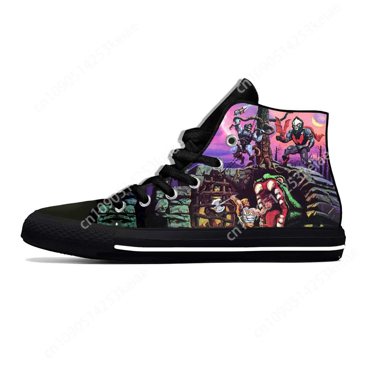 Masters Of The Universe Cartoon Skeletor He-Man Casual Cloth Shoes High Top Lightweight Breathable 3D Print Men Women Sneakers