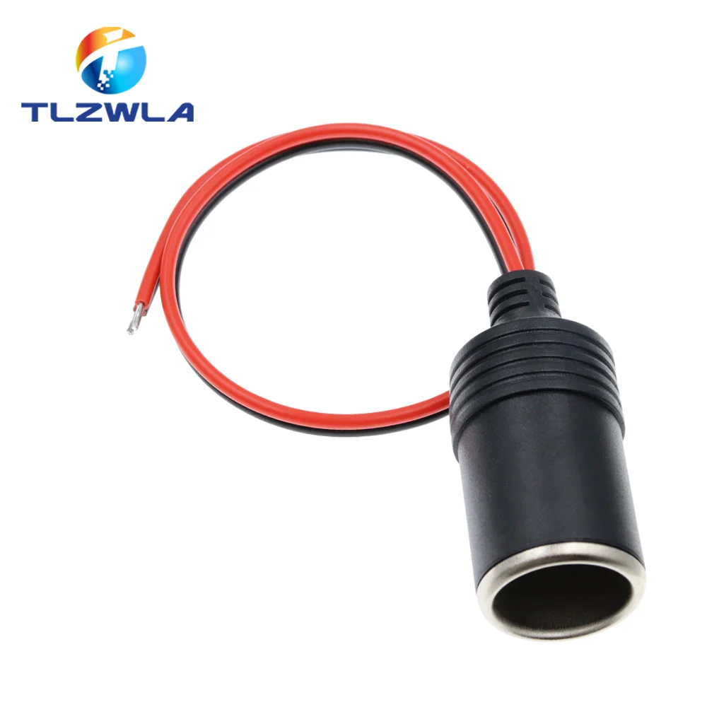 10PCS 32V Pure Copper Car Cigarette Lighter Charger Cable Female Socket Plug Connector Adapter Cable Fuse