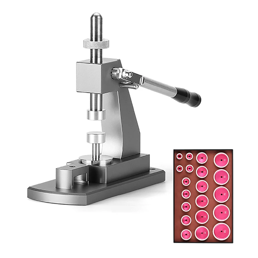 

Watch Back Case Press Tool Mineral Glass Crystal Presser Professional Watch Repair Tools 6173 with 20PCS Dies