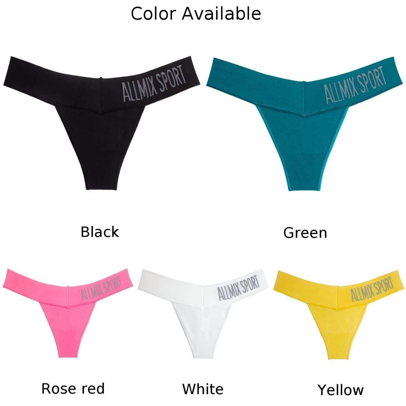 Fashion Letter Lingerie Women V-String Thongs Panties Seamless Sports Underwear Bare Buttocks Knickers Hollow Breathable