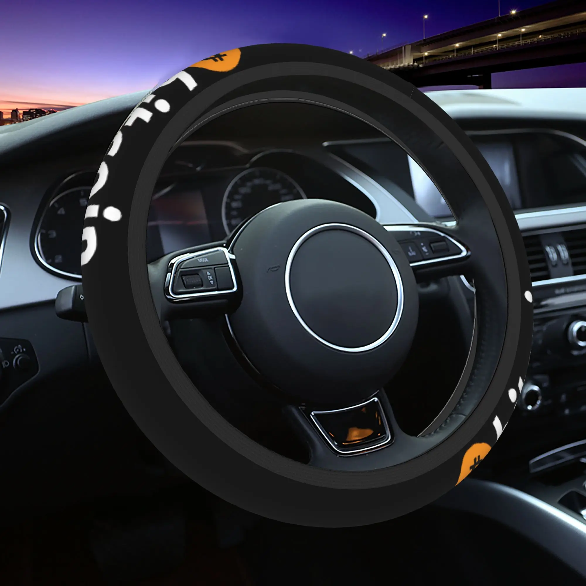 

38cm Steering Wheel Covers Bitcoin In Cryptography We Trust.png Braid On The Steering Wheel Cover Car-styling Auto Accessories