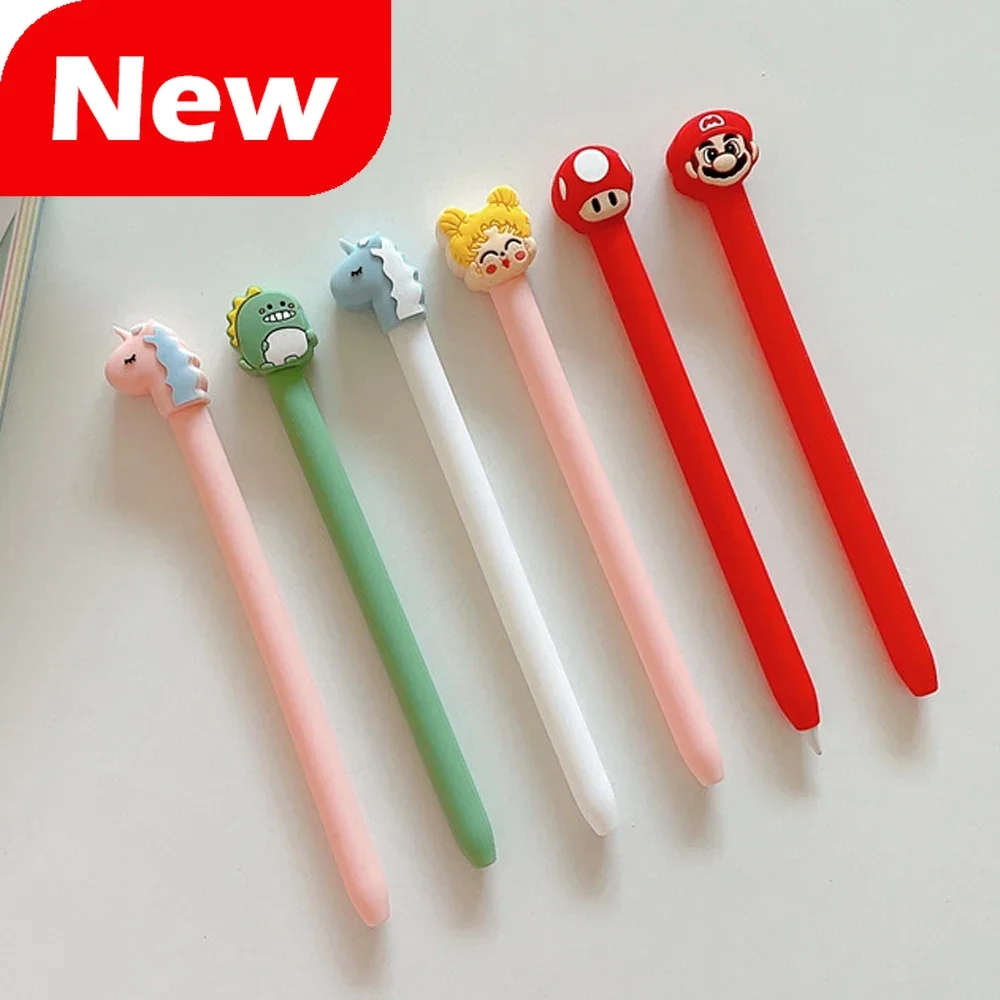 Kawaii Cute Soft Silicone Cases for Apple Pencil 1 Case Tablet Touch Pen Cartoon Stylus Cover Anti-fall for Apples Pencil 1st