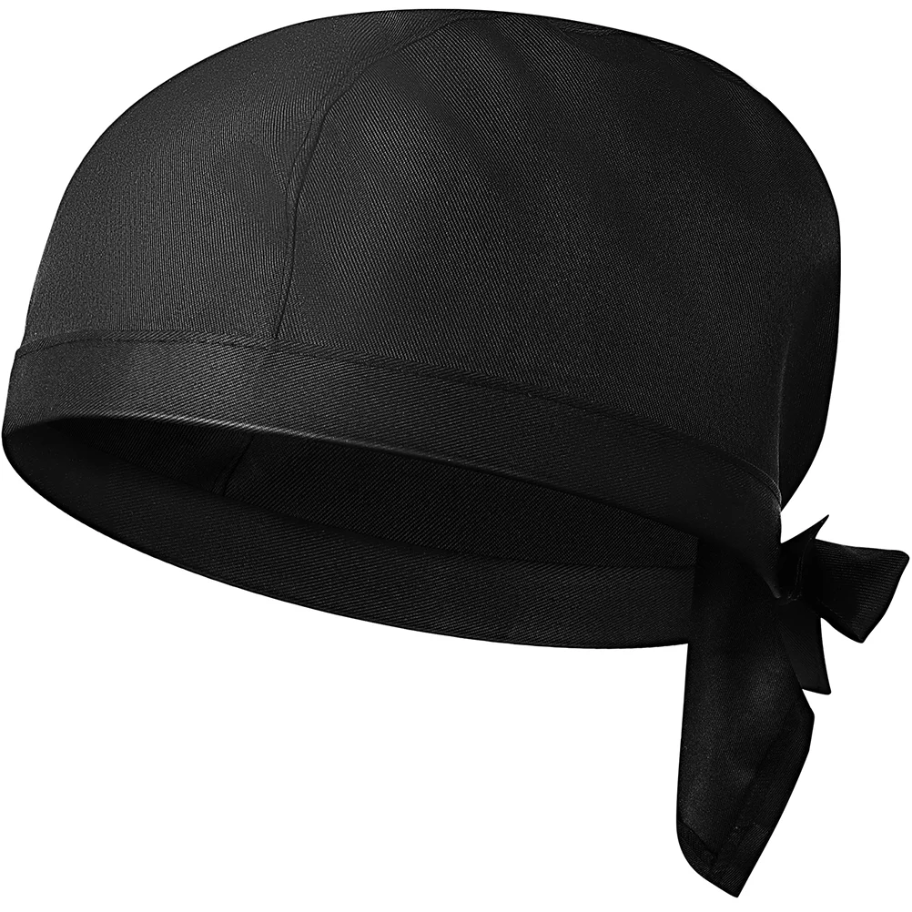 Service Cap Chef Hat Miss Black Catering Skull Caps Cotton Hats for Men Kitchen