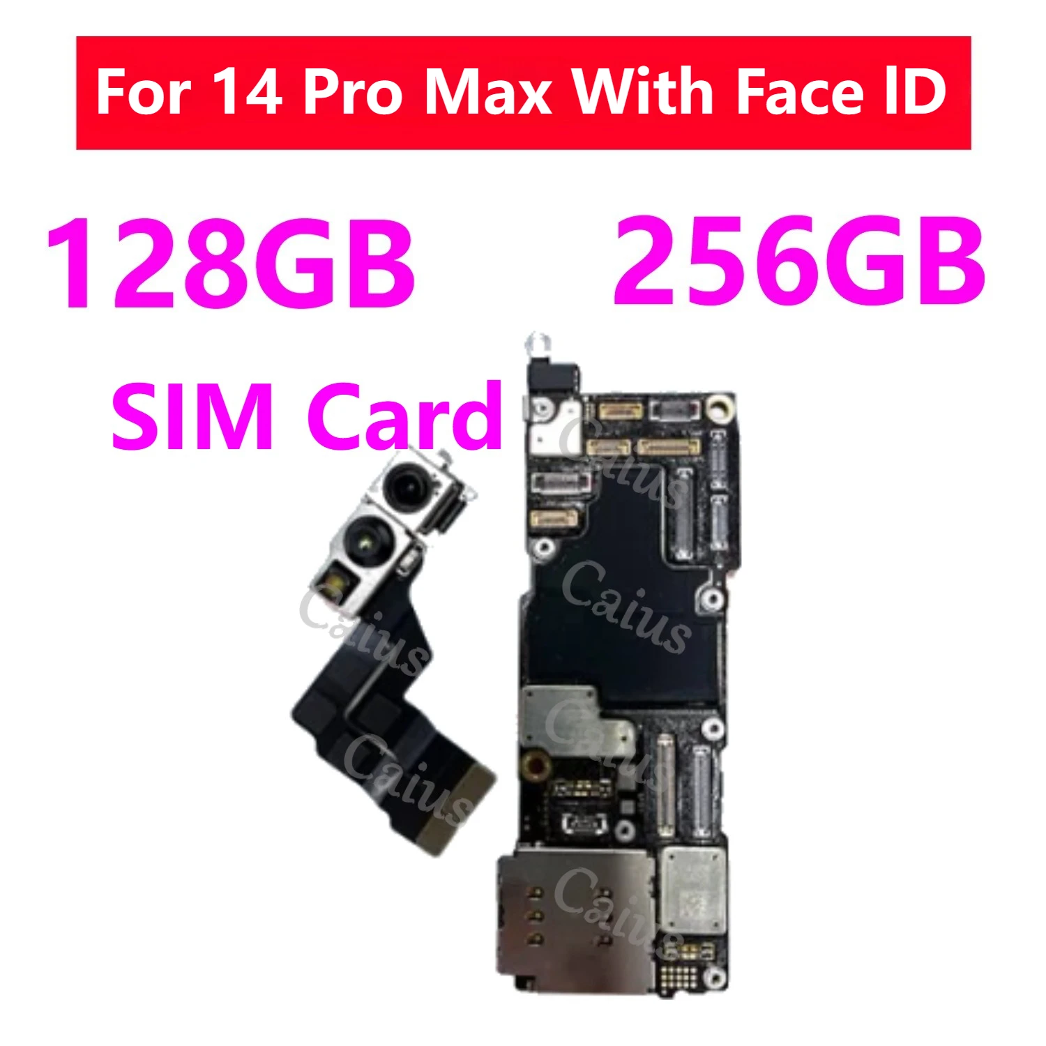

Материнская плата для iPhone 14 Pro max с двумя SIM-картами без Face ID или с Face ID Clean iCloud, основная логическая плата, рабочая пластина