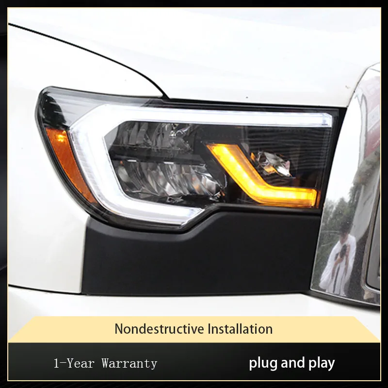 Car Lights For Tundra Sequoia 2007-2013 Upgrade LED Modified Dynamic DRL Projector Lens Headlight Tool Accessories