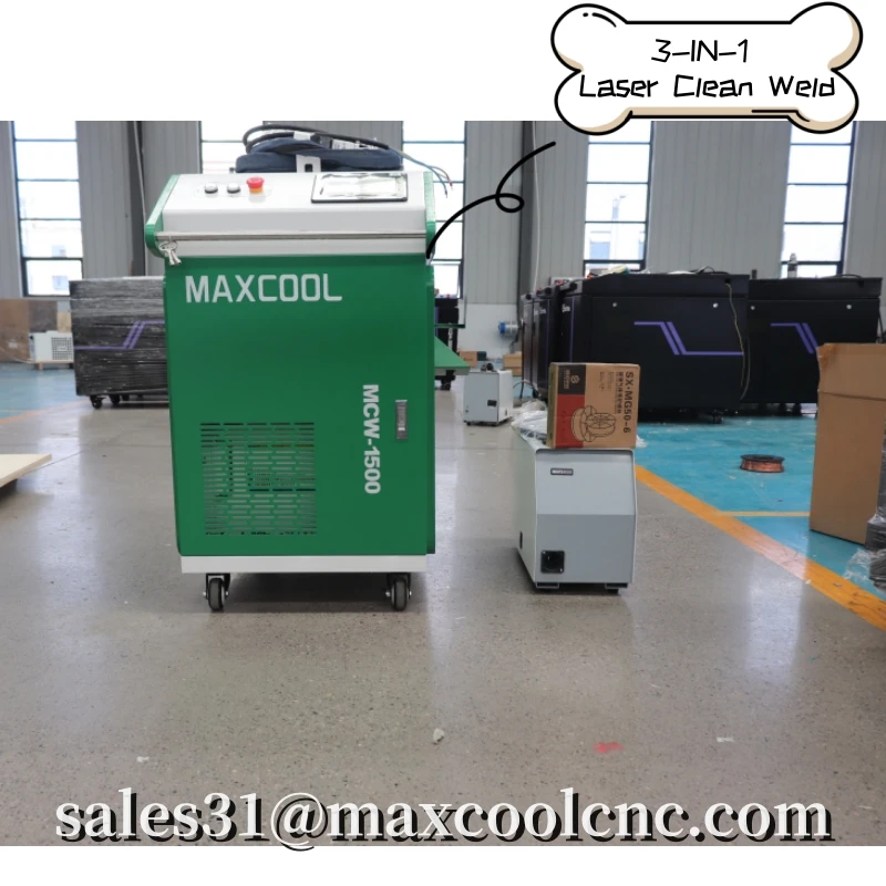 2025 إصلاح السيارات Maxcool الألياف الليزر تنظيف آلة قطع اللحام 1500 واط 2000 واط 3000 واط ل SS CS AL النحاس #2