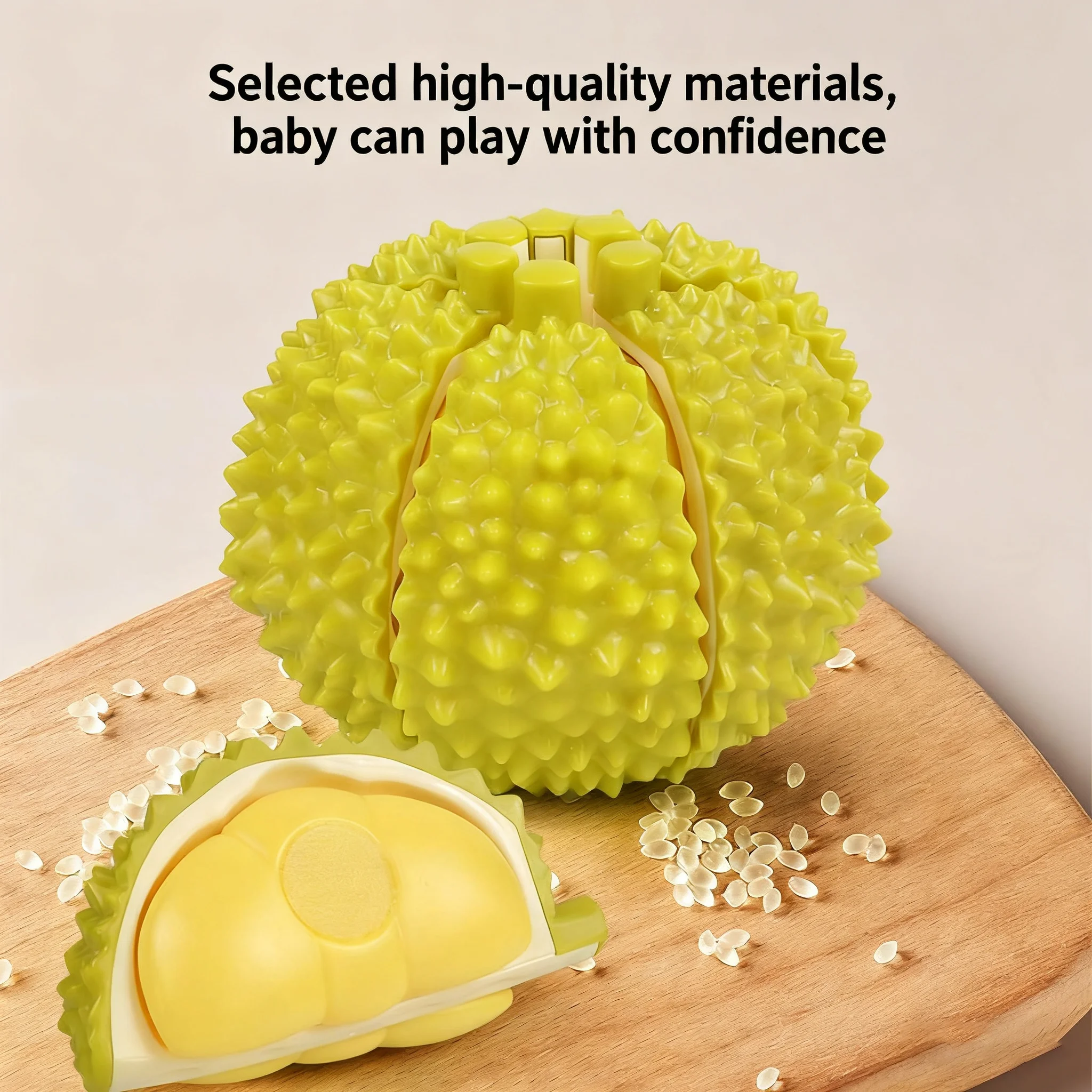 Giocattoli da taglio per frutta fai-da-te Fai finta di giocare a frutta e verdura da cucina Casa da gioco pelabile Durian altamente simulata con coltello Natale