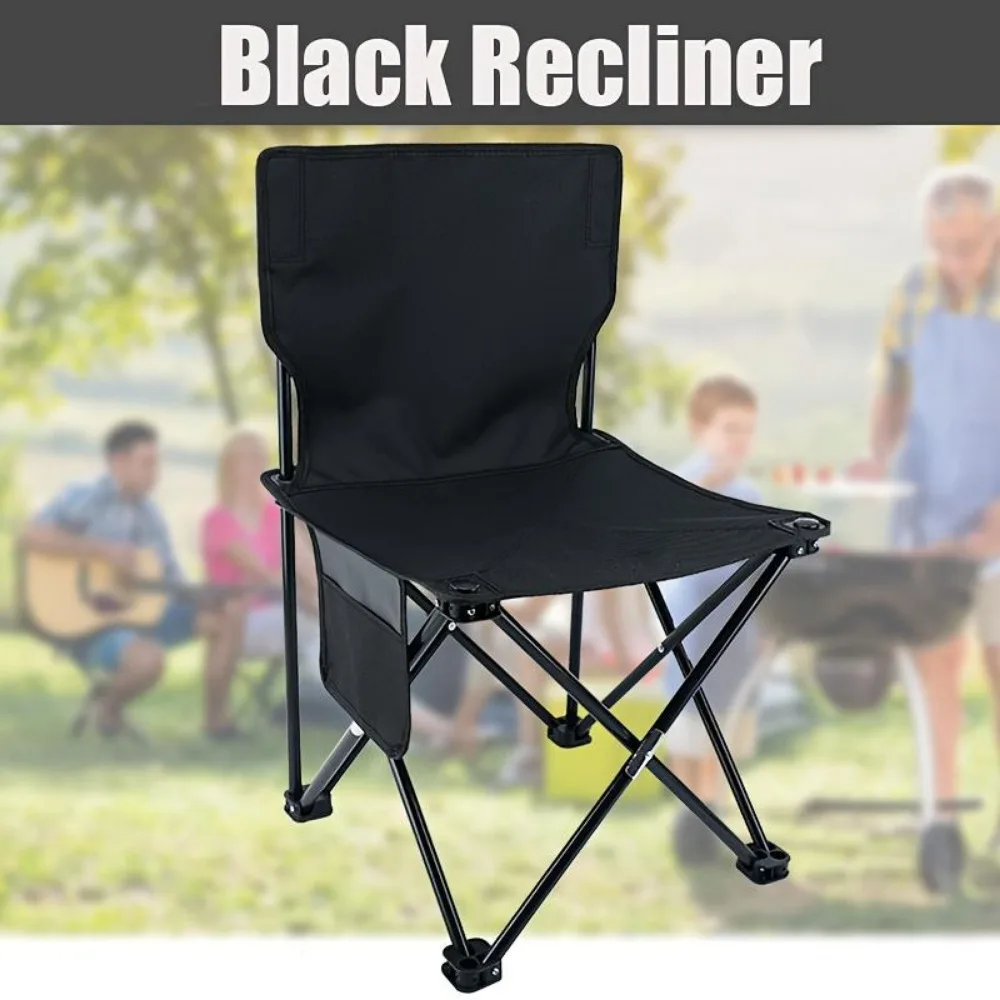 Black outdoor folding chair Portable line chair Beach chair Sketch chairs Fishing board car stools Park camping