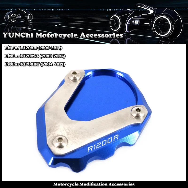 Fit For BMW R1200R R1200ST R1200RT R1200 R RT Motorcycle CNC Kickstand Foot Side Stand Extension Pad Support Plate Enlarge Stand