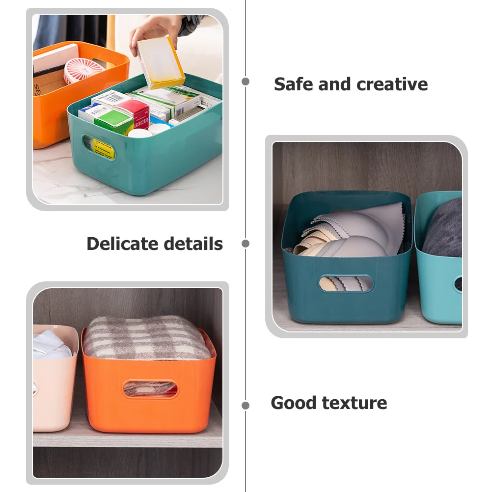 

7Pcs Sundries Storage Basket Multi-Functional Household Organizer Box Home Office Desktop Storage Container for Books Towels