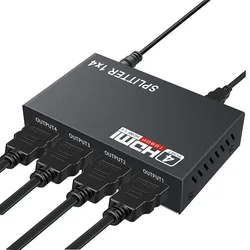 1x4 HDMI Splitter 1 in 4 out HDMI Video Splitter Full HD 1080P Duplicate Screen Monitor HDMI Switch for PC PS3/4 HDTV Projector