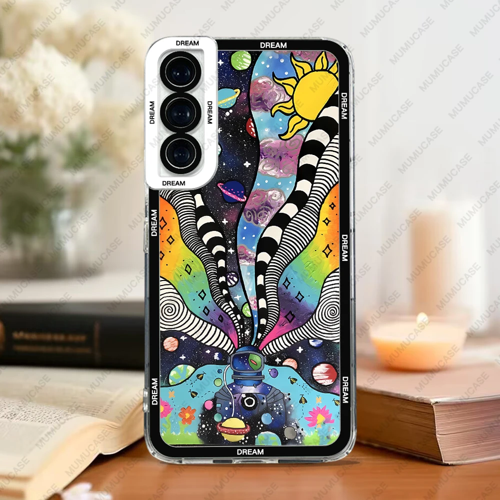Case For Samsung Galaxy S24 S20 S21 FE S22 S23 Ultra A13 A32 A33 A50 A52 A53 A73 A54 A14 Soft Cover Dream Art