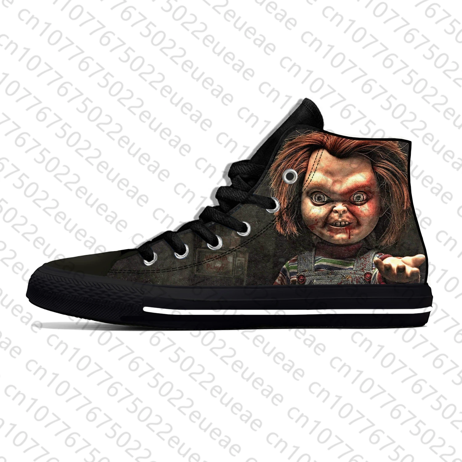 Movie Horror Halloween Childs Play Chucky Fashion Casual Cloth Shoes High Top Lightweight Breathable 3D Print Men Women Sneakers