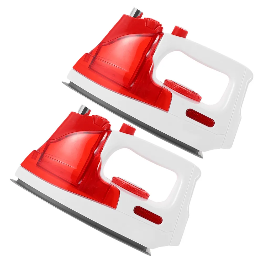 2Pcs Simulated Electric Iron for Kids Pretend Play Role Play Home Appliance Educational Game Toy Iron for Kids