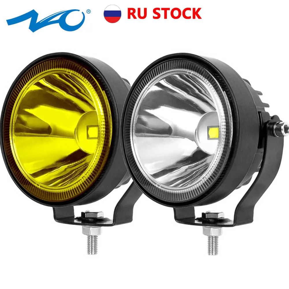 RIGIDON 2 stuks 5 inch 13 cm 72W Magnetische Werklampen, 12V 24V Flood LED Offroad Driving Mistlampen met Magnetische Basis Mistlamp voor Auto's vrachtwagens SUV 4x4 Tractor, 6000K Wit