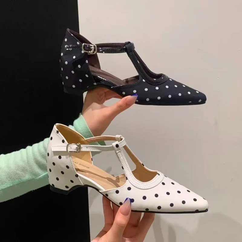 

Show Long Legs French Temperament Gentle Strap-on High Heels Women's Pointed Toe Soft Leather Bag-toe Single Shoes