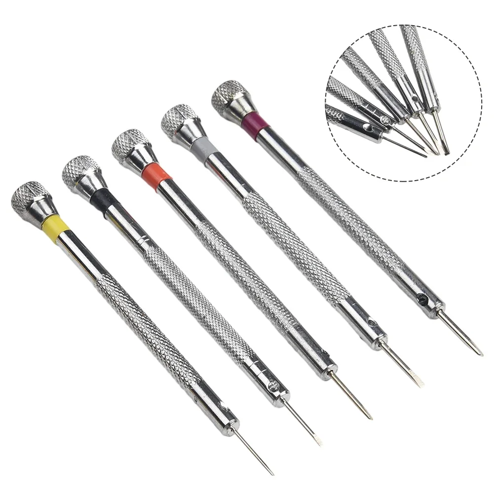 Watch Screwdriver 5Pcs Jewelry Precision Screwdriver Repair Tool Set Steel Material For Special Repairing Tool Set Spare Blades