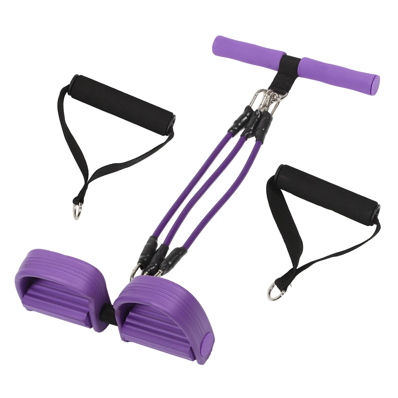 

Purple Adjustable Resistance Pedal Puller Stretching Trainer Home Workout Fitness Rope Exercise Band Multifunctional Leg