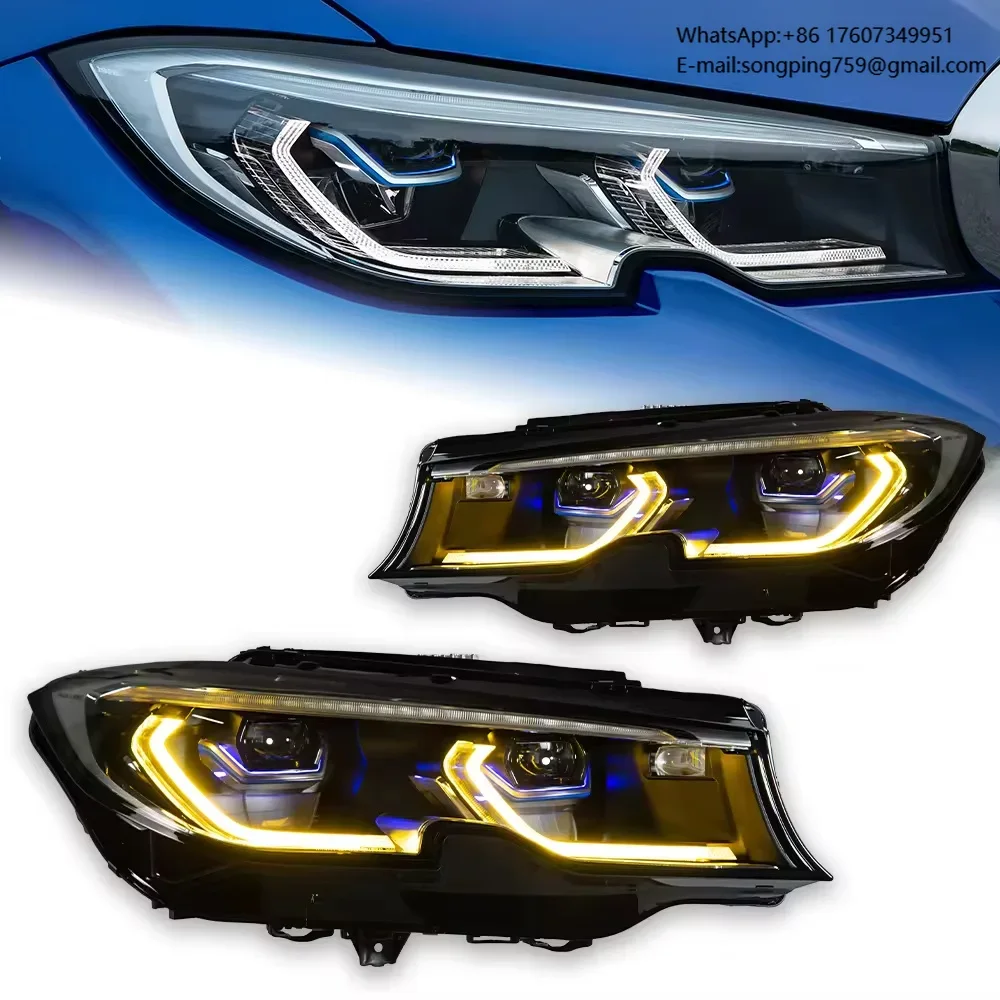 12V Compatible Dual Beam Lens LED Headlight Assembly for BMW G20 2019-2021 320i 330i Signal Headlights