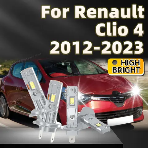 2/4 Uds 6000K Kit de bombillas de faros LED superbrillantes luz de conducción para Renault Clio 4 2012-2023 2013 2014 2015 2016 2017 2018 2019
