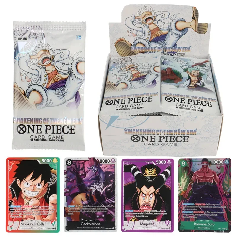 

Лидер продаж 2025 года, 40/300 шт., аниме ONE PIECE карта TCG OP-05 Luffy Zoro Shanks, коллекционная коллекционная карта для детей, подарочные игрушки