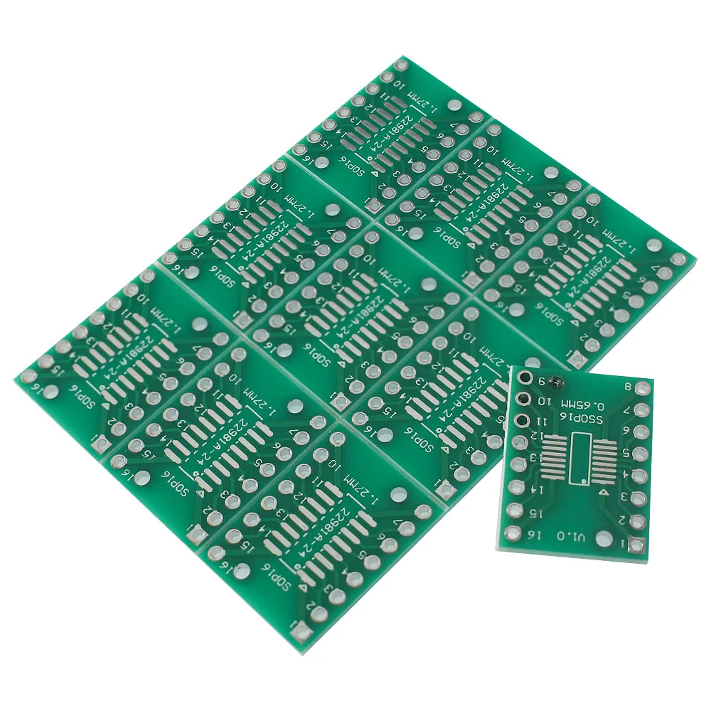 10 個 SOP16 SSOP16 TSSOP16 アダプタボード 15.6 ミリメートル × 21 ミリメートル SMD から DIP アダプタコンバータ PCB ボード