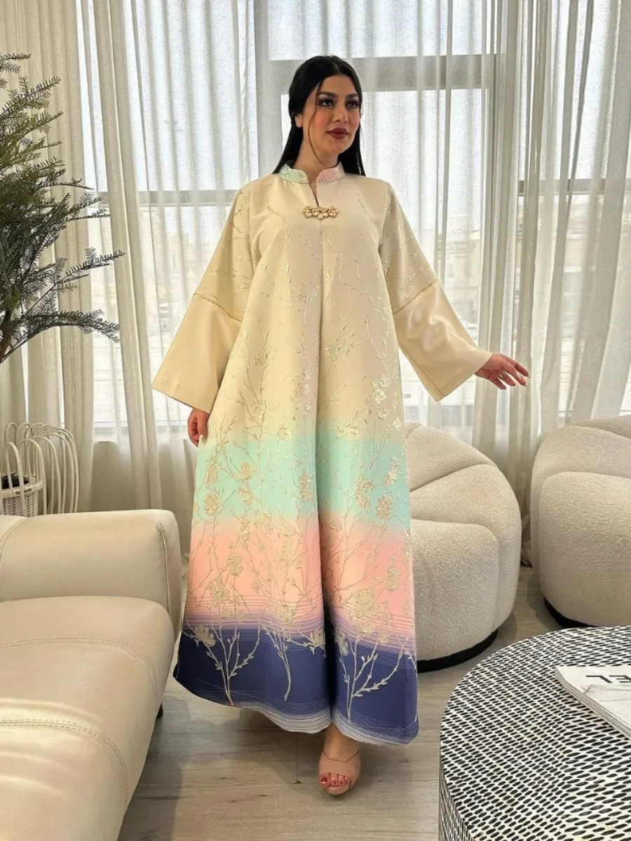 

Eid Muslim Party Dress for Women Ramadan Abaya Embroidery Long Dress Morocco Kaftan Vestidos Largos Dubai Robe Jalabiya 2024