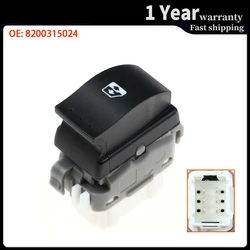 6 Pins Power Passenger Window Switch Glass Lifter Button for Espace IV Laguna II Megane II 2 Scenic II 8200315024 8200476809
