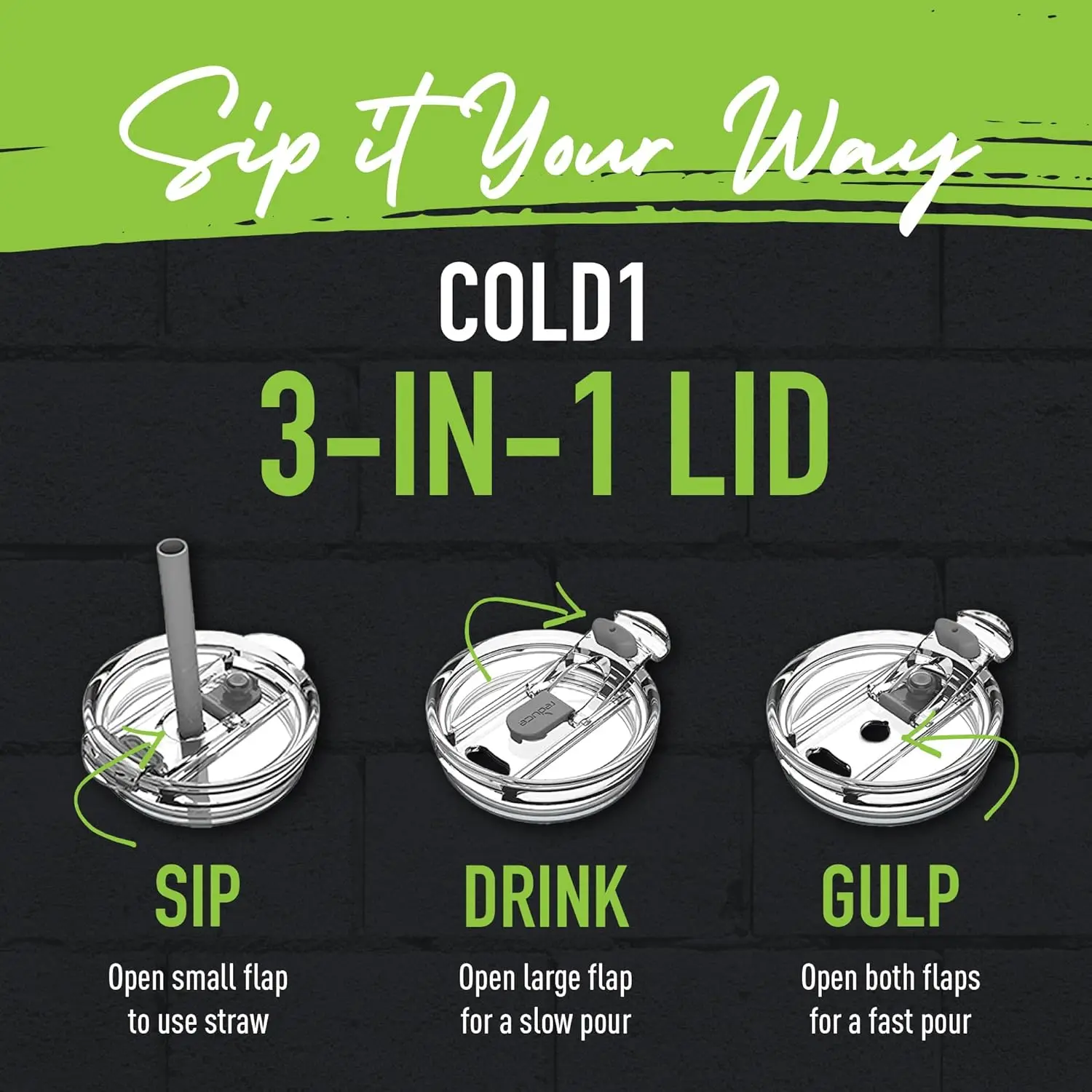 Bicchiere Cold1 da 24 once con coperchio e cannuccia - Bicchiere in acciaio inossidabile con isolamento sottovuoto a doppia parete - Mantiene bevande fredde fino a 24 ore -