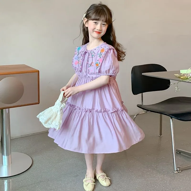Princess Dress with Puff Sleeves Children Kids Dresses for Girls Summer  Suit Girl Fashion Clothes 8 10 Years 12 14 Old Pink Sets - AliExpress 1501