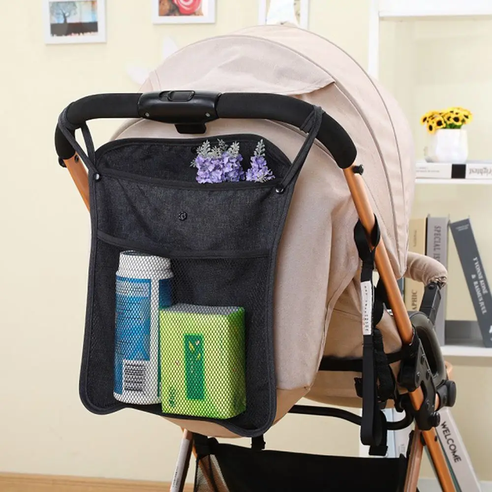 

Accessories Infant Nappy Bags Mesh Baby Stroller Accessories Baby Pram Organizer Hanging Carriage Bag Stroller Storage Bag