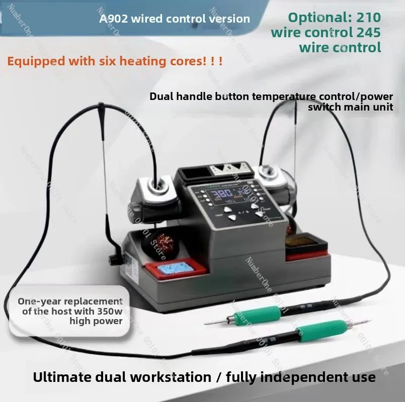 A902 Soldering Station C115 C210 C245 Double Station Welding Rework Station for Phone PCB IC Repair