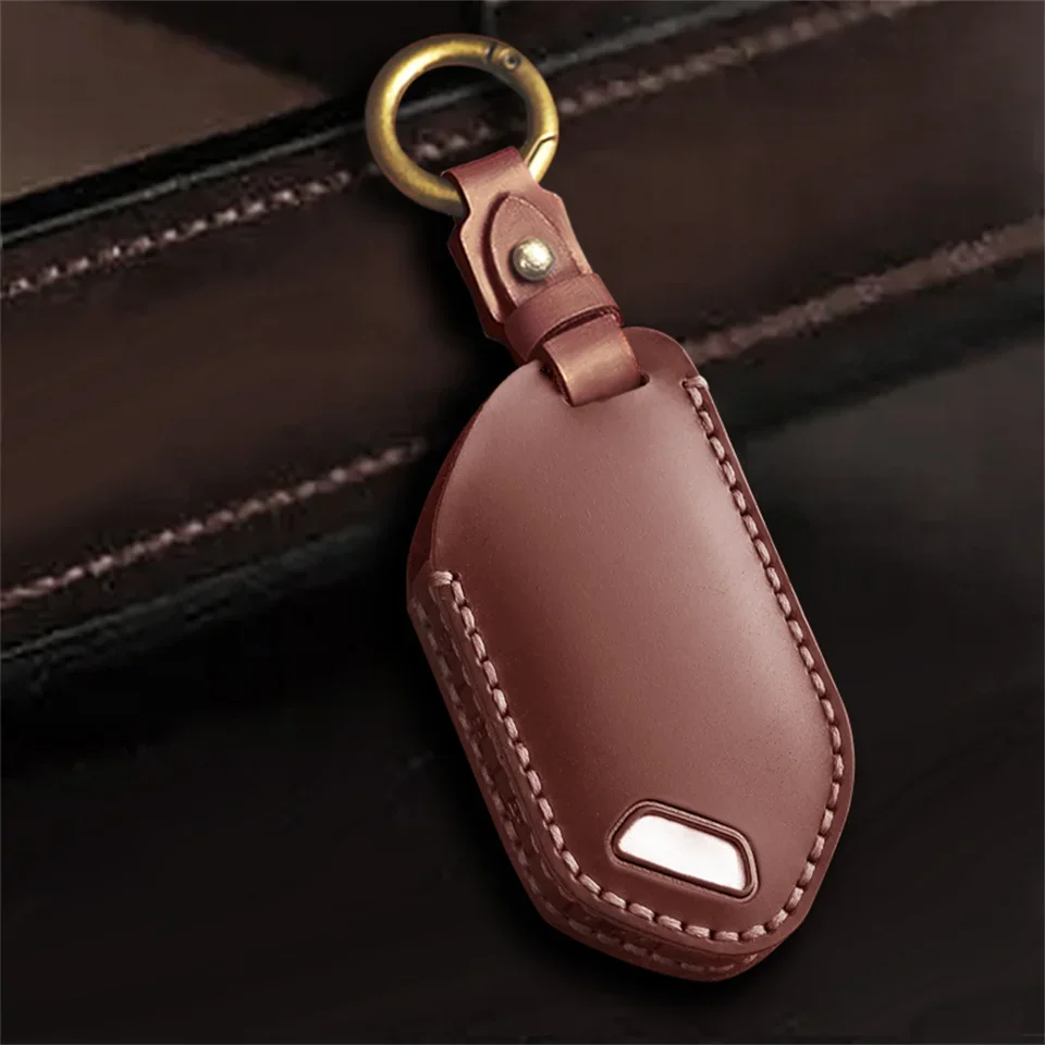 

5 6 7 8 Buttons New Smart Remote Key Leather Car Key Case Cover For 2024 Kia Carnival EV9 Picanto GT Line Car Accessories