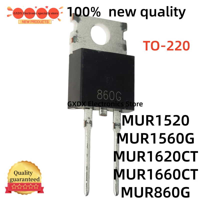 10-20-30 peças 100% novas MUR1620CTR MUR1660G MUR860G MUR1620 MUR1660 MUR1660CT U1660G MUR1520 MUR1560G MUR1620CT TO-220