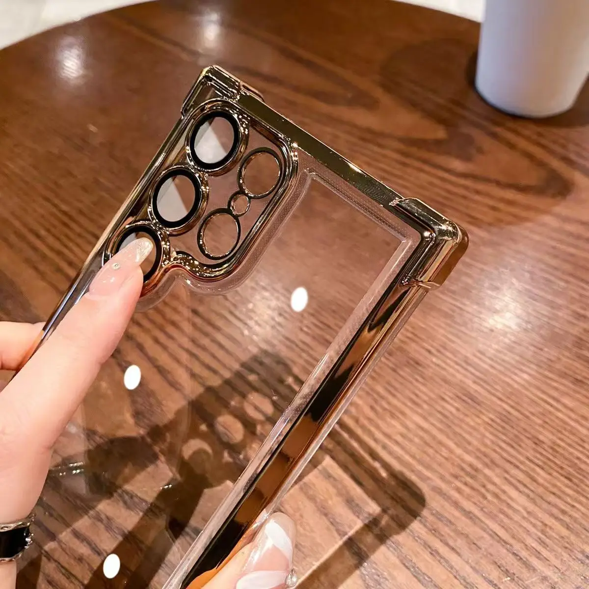 Luxuriöse Transparente Handyhülle mit Beschichtung für Samsung Galaxy S26 S25 Ultra S24 S23 S22 Plus S21 FE A55 A36 A54 A53 A35 A52 A34 Schutzhüllen – Detail 7