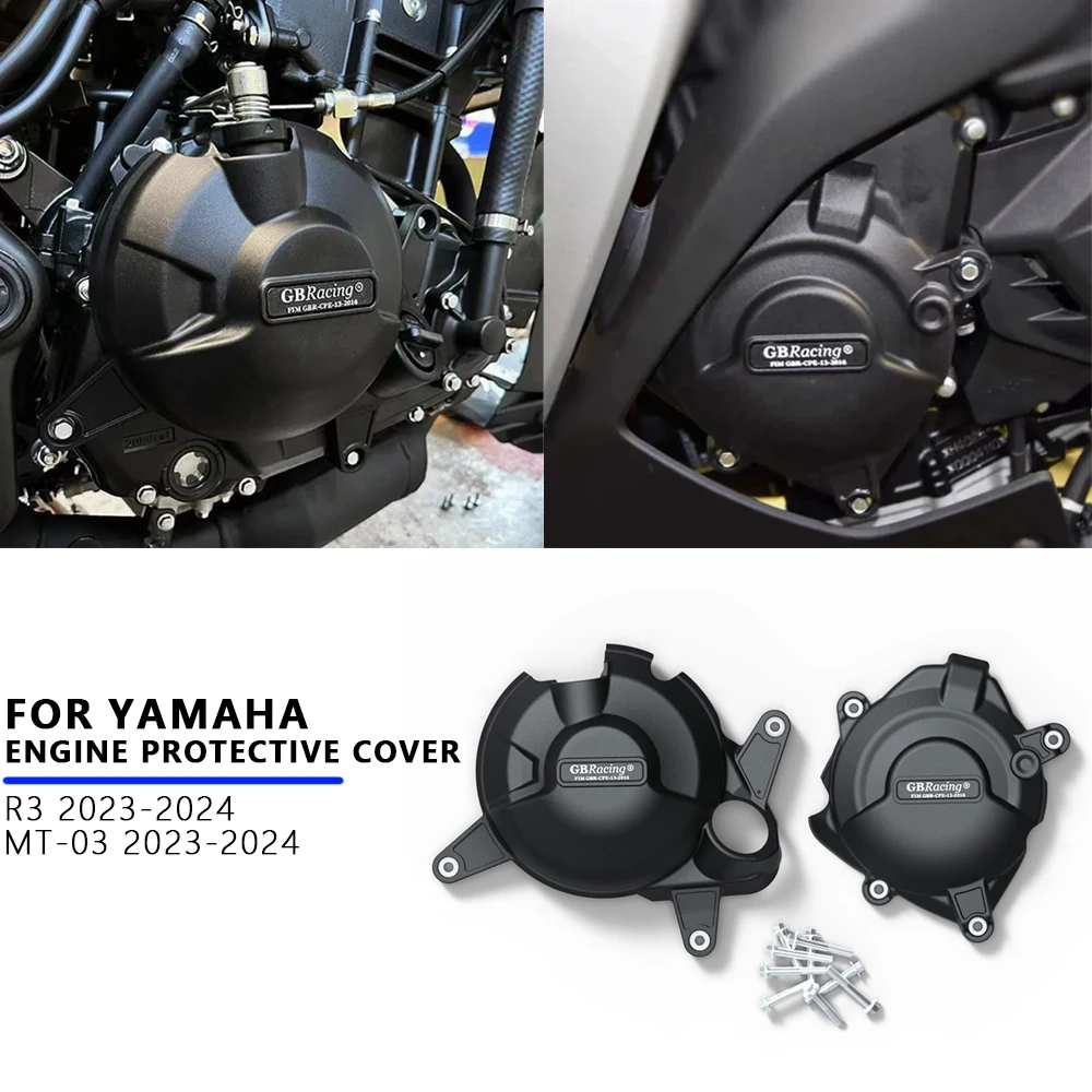 

FOR YAMAHA R3 2023---2024 Motorcycles Engine Cover Protective Case Engine Covers Protectors MT-03 2023 MT-03 2024