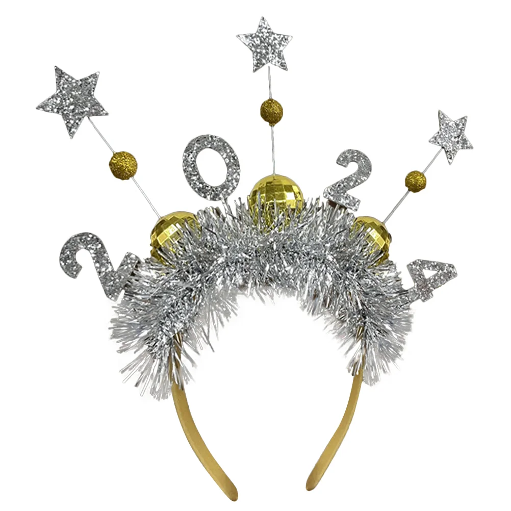 Headband 2024 New Year Hair Buckle Headbands Year's Eve Party Supplies Makeup