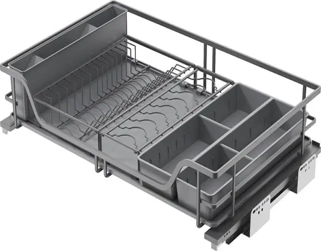 Modern design stainless steel quad side hotel eco-friendly multi-purpose storage cabinet with soft wire basket with soft closing